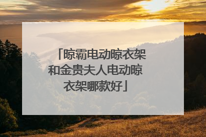 晾霸电动晾衣架和金贵夫人电动晾衣架哪款好