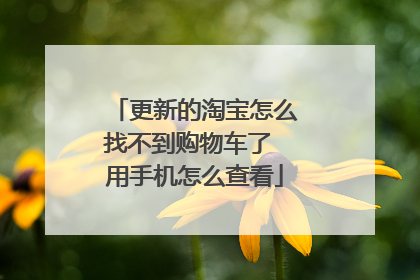 更新的淘宝怎么找不到购物车了 用手机怎么查看