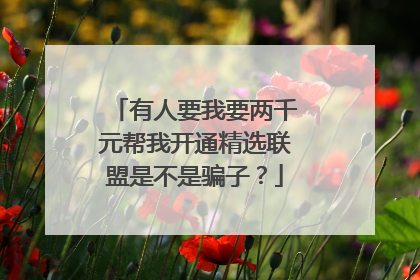 有人要我要两千元帮我开通精选联盟是不是骗子？