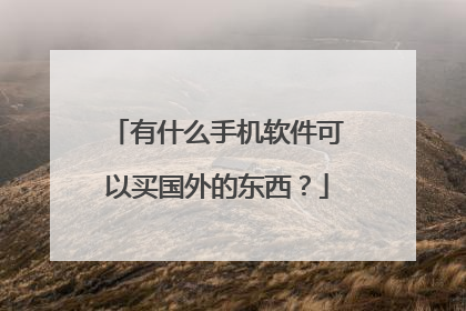 有什么手机软件可以买国外的东西？