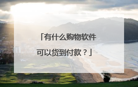 有什么购物软件可以货到付款？