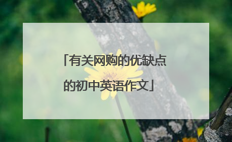 有关网购的优缺点的初中英语作文