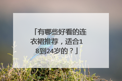 有哪些好看的连衣裙推荐,适合18到24岁的?
