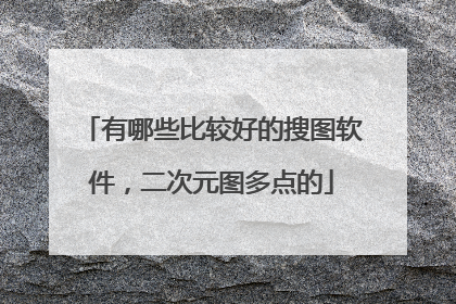 有哪些比较好的搜图软件,二次元图多点的