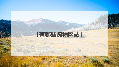 有哪些购物网站