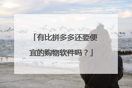 有比拼多多还要便宜的购物软件吗?