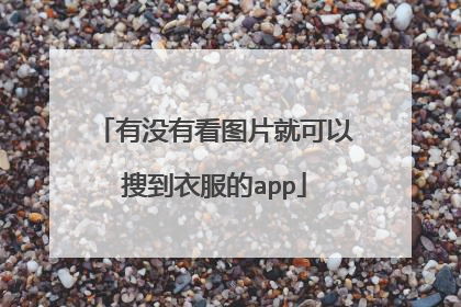 有没有看图片就可以搜到衣服的app
