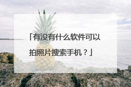 有没有什么软件可以拍照片搜索手机?