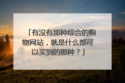 有没有那种综合的购物网站,就是什么都可以买到的那种?