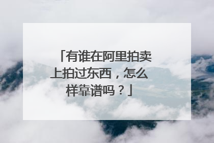 有谁在阿里拍卖上拍过东西,怎么样靠谱吗?