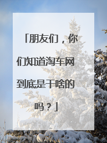 朋友们,你们知道淘车网到底是干啥的吗?