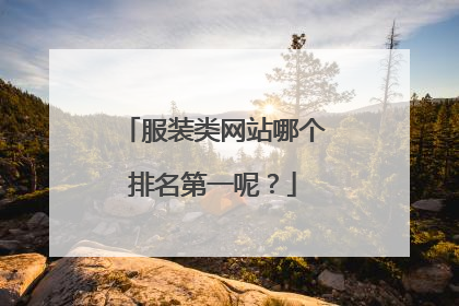 服装类网站哪个排名第一呢？