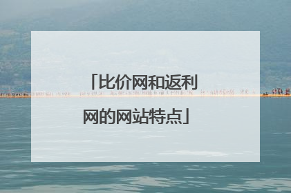 比价网和返利网的网站特点