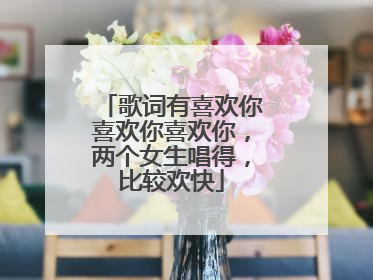 歌词有喜欢你喜欢你喜欢你,两个女生唱得,比较欢快