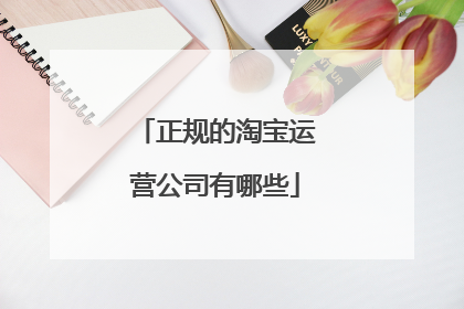 正规的淘宝运营公司有哪些