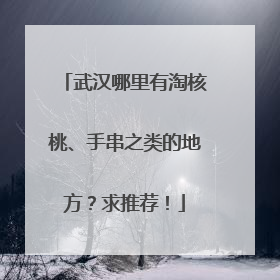 武汉哪里有淘核桃、手串之类的地方?求推荐!