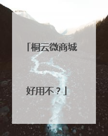 桐云微商城好用不？
