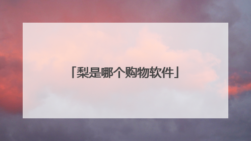 梨是哪个购物软件
