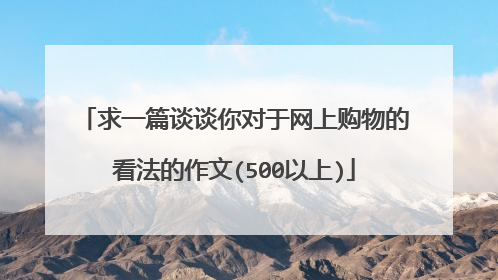 求一篇谈谈你对于网上购物的看法的作文(500以上)