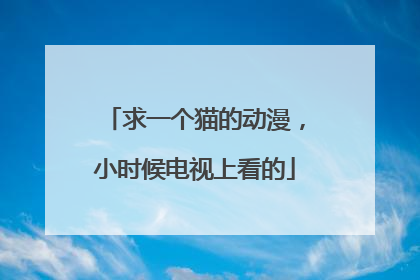 求一个猫的动漫,小时候电视上看的