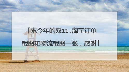求今年的双11.淘宝订单 截图和物流截图一张，感谢