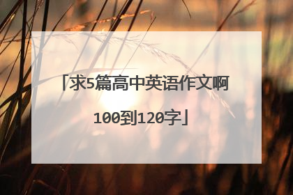 求5篇高中英语作文啊 100到120字