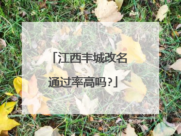 江西丰城改名通过率高吗?