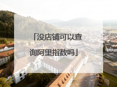没店铺可以查询阿里指数吗