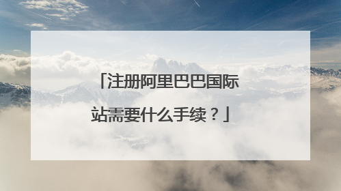 注册阿里巴巴国际站需要什么手续?