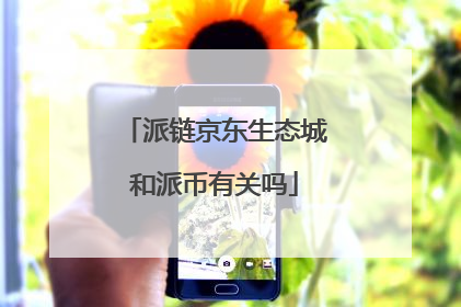 派链京东生态城和派币有关吗