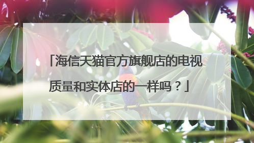 海信天猫官方旗舰店的电视质量和实体店的一样吗？