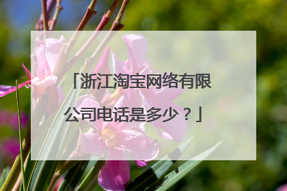 浙江淘宝网络有限公司电话是多少?