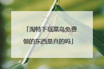淘特下载菜鸟免费领的东西是真的吗