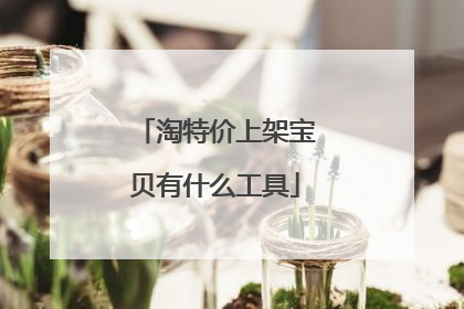 淘特价上架宝贝有什么工具