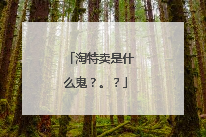 淘特卖是什么鬼？。？