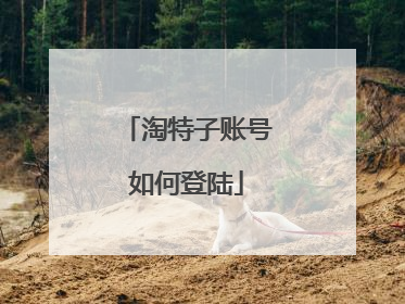 淘特子账号如何登陆