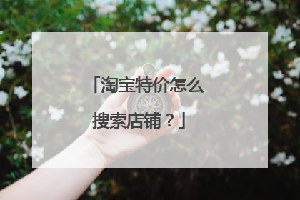淘宝特价怎么搜索店铺?