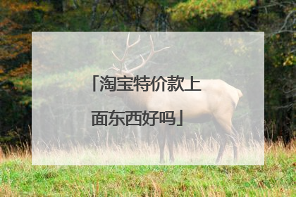 淘宝特价款上面东西好吗