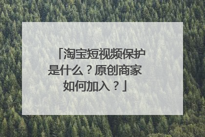 淘宝短视频保护是什么?原创商家如何加入?