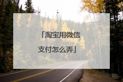 淘宝用微信支付怎么弄