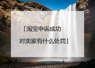 淘宝申诉成功 对卖家有什么处罚