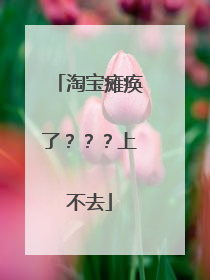 淘宝瘫痪了???上不去