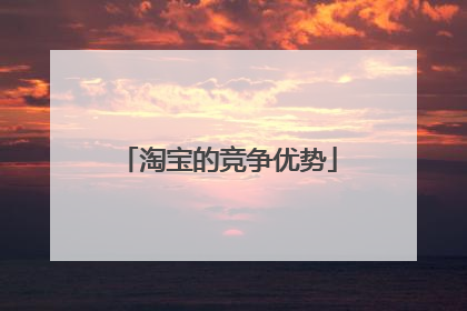 淘宝的竞争优势