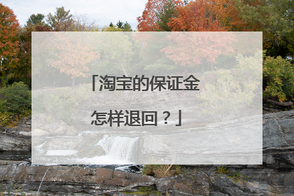 淘宝的保证金怎样退回?