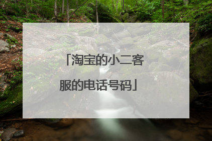 淘宝的小二客服的电话号码