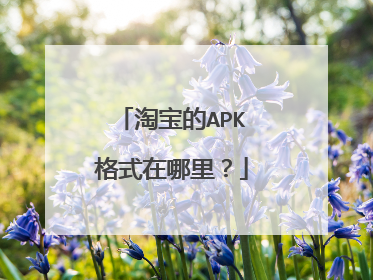 淘宝的APK格式在哪里？