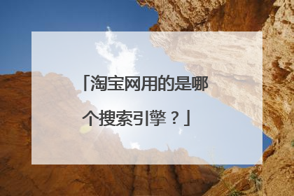 淘宝网用的是哪个搜索引擎?