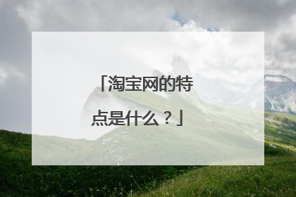 淘宝网的特点是什么?