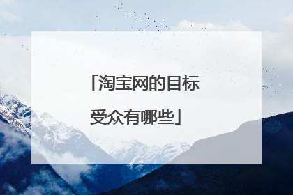淘宝网的目标受众有哪些