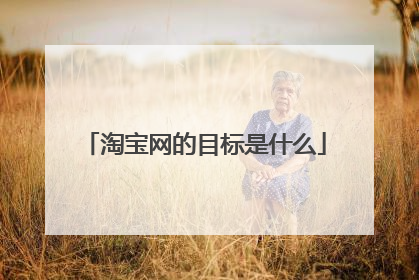 淘宝网的目标是什么